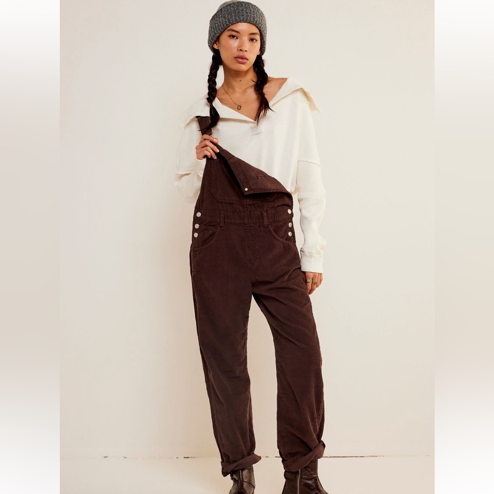 Free people Ziggy corduroy overalls size Large